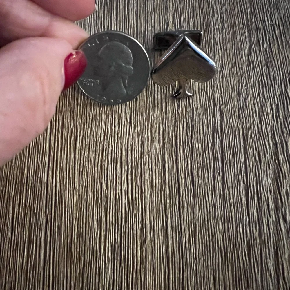 Ravi Ratan Sterling Silver Spade Cufflinks – New With Tag in Box